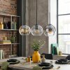Koyoto Suspension, Boule lumineuse, Suspension Ambre, Clair, Fumé, 3 lumières