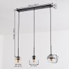 Koyoto Suspension, Boule lumineuse, Suspension Ambre, Clair, Fumé, 3 lumières