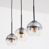 Koyoto Suspension, Boule lumineuse, Suspension Ambre, Clair, Fumé, 3 lumières