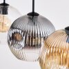 Ripoll Suspension, Boule lumineuse, Suspension Ambre, Clair, Fumé, 4 lumières