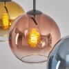 Koyoto Suspension, Boule lumineuse, Suspension Bleu, Or, Clair, Cuivré, 3 lumières