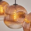 Ripoll Suspension, Boule lumineuse, Suspension Clair, Cuivré, 3 lumières