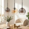 Koyoto Suspension, Boule lumineuse, Suspension Ambre, Clair, Fumé, 3 lumières