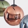 Koyoto Suspension, Boule lumineuse, Suspension Bleu, Vert, Cuivré, 3 lumières