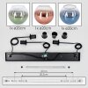 Koyoto Suspension, Boule lumineuse, Suspension Bleu, Vert, Clair, Cuivré, 3 lumières