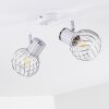 Plafonnier Barakaldo Chrome, Blanc, 2 lumières