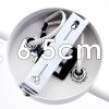 Plafonnier Barakaldo Chrome, Blanc, 2 lumières