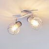 Plafonnier Barakaldo Chrome, Blanc, 2 lumières