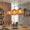 Ripoll Suspension, Boule lumineuse, Suspension Cuivré, 3 lumières