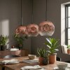 Ripoll Suspension, Boule lumineuse, Suspension Clair, Cuivré, 3 lumières