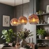 Ripoll Suspension, Boule lumineuse, Suspension Clair, Cuivré, 3 lumières