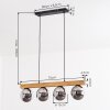 Gastor Suspension, Boule lumineuse, Suspension Écru, Noir, 4 lumières
