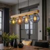 Gastor Suspension, Boule lumineuse, Suspension Écru, Noir, 4 lumières