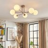 Gastor Plafonnier, Boule lumineuse 80 cm Sable, 6 lumières