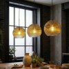 Ripoll Suspension, Boule lumineuse, Suspension Or, Clair, 3 lumières