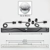 Ripoll Suspension, Boule lumineuse, Suspension Clair, Fumé, 3 lumières