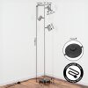 Javel Lampadaire LED Gris, Noir, 3 lumières