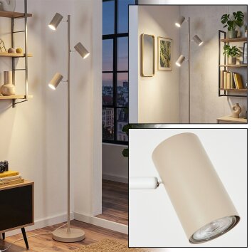 Javel Lampadaire LED Sable, 3 lumières