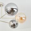 Gastor Plafonnier, Boule lumineuse 80 cm Sable, 6 lumières