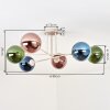 Gastor Plafonnier, Boule lumineuse 80 cm Sable, 6 lumières