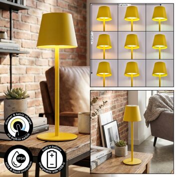 Salgadinho Lampe de table d'extérieur, Lampe à poser LED Jaune, 1 lumière