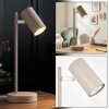 Javel Lampe de bureau, Lampe à poser LED Sable, Blanc, 1 lumière