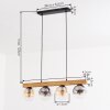 Gastor Suspension, Boule lumineuse, Suspension Écru, Noir, 4 lumières