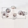 Ripoll Plafonnier, Boule lumineuse Sable, 6 lumières