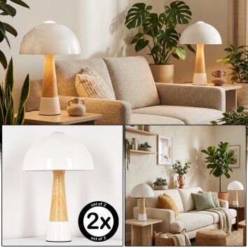 Forgek Lampe à poser Couleur bois, Sable, 1 lumière