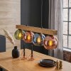 Koyoto Suspension, Boule lumineuse, Suspension Écru, Noir, 4 lumières