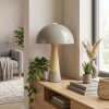 Forgek Lampe à poser Gris, Couleur bois, 1 lumière