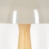 Forgek Lampe à poser Gris, Couleur bois, 1 lumière