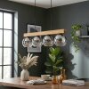 Koyoto Suspension, Boule lumineuse, Suspension Écru, Noir, 4 lumières