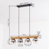 Koyoto Suspension, Boule lumineuse, Suspension Écru, Noir, 4 lumières