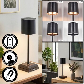 Kaval Lampe à poser LED Noir, 1 lumière