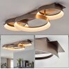 Jelok Plafonnier LED Brun, 1 lumière
