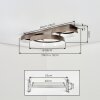 Jelok Plafonnier LED Brun, 1 lumière