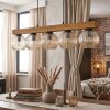 Koyoto Suspension, Boule lumineuse, Suspension Écru, Noir, 5 lumières