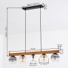 Koyoto Suspension, Boule lumineuse, Suspension Écru, Noir, 5 lumières