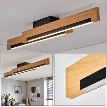 Inzino Plafonnier LED Écru, Noir, 1 lumière