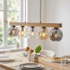 Ripoll Suspension, Boule lumineuse, Suspension Écru, Noir, 5 lumières