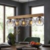 Ripoll Suspension, Boule lumineuse, Suspension Écru, Noir, 5 lumières