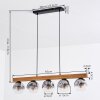 Ripoll Suspension, Boule lumineuse, Suspension Écru, Noir, 5 lumières