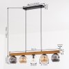 Ripoll Suspension, Boule lumineuse, Suspension Écru, Noir, 5 lumières
