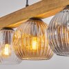 Ripoll Suspension, Boule lumineuse, Suspension Écru, Noir, 5 lumières