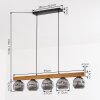 Ripoll Suspension, Boule lumineuse, Suspension Écru, Noir, 5 lumières