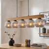 Ripoll Suspension, Boule lumineuse, Suspension Écru, Noir, 5 lumières