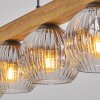 Ripoll Suspension, Boule lumineuse, Suspension Écru, Noir, 5 lumières