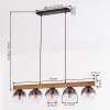 Koyoto Suspension, Boule lumineuse, Suspension Écru, Noir, 5 lumières