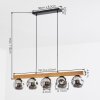 Ripoll Suspension, Boule lumineuse, Suspension Écru, Noir, 5 lumières